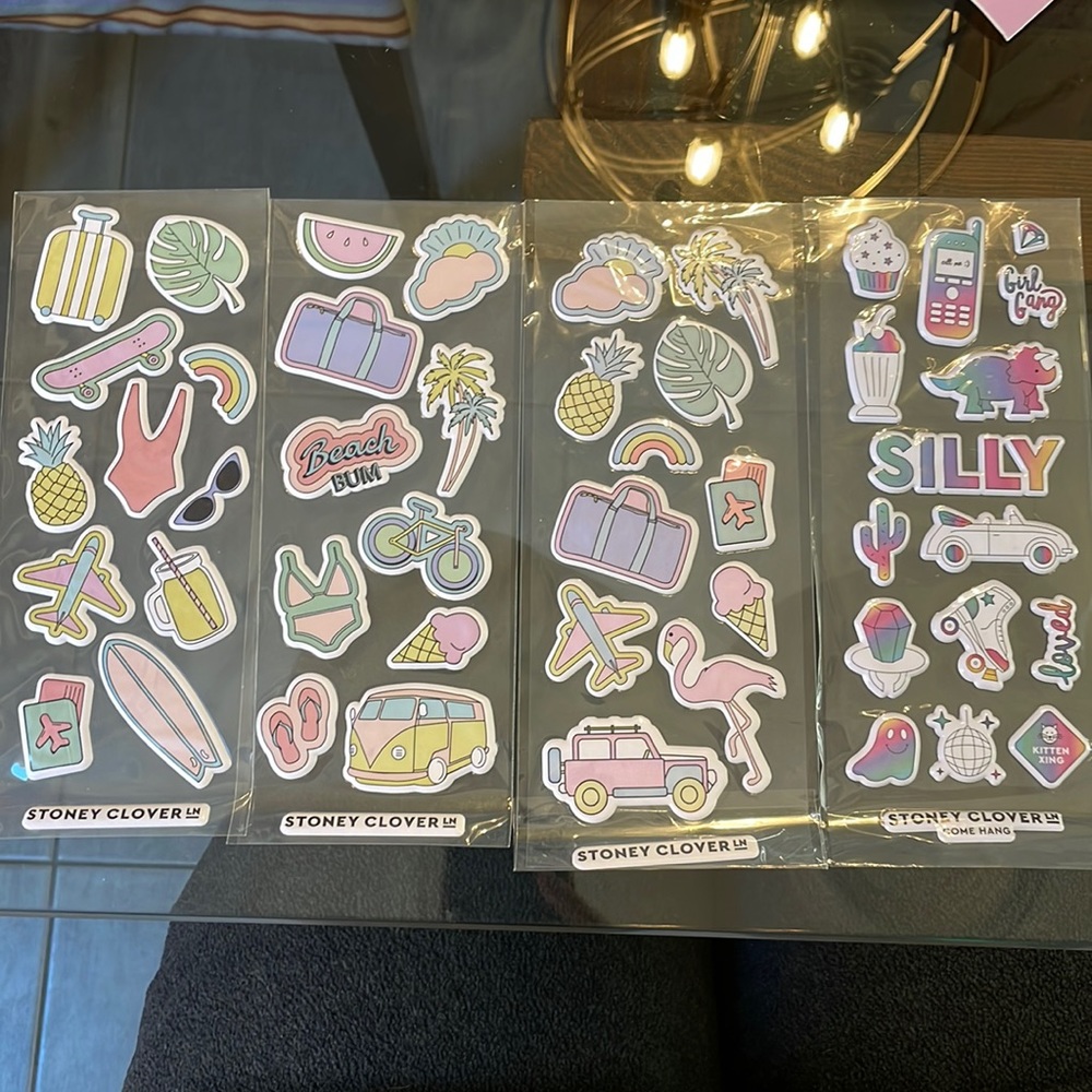 4 sheets of Stoney Clover Lane puffy stickers
